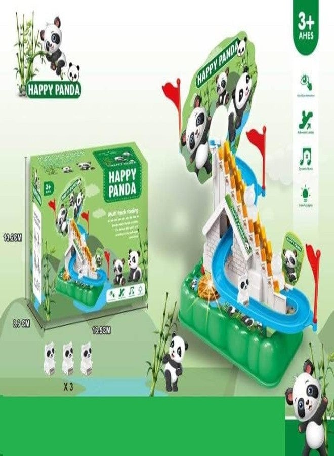 Manos Panda Rush Glider Slider Toys for Kids, Funny Automatic Stair-Climbing Gliding Panda Cartoon Racetrack Set Lovely Panda Slide Toy, Escalator Toy with Lights and Music - Image 4